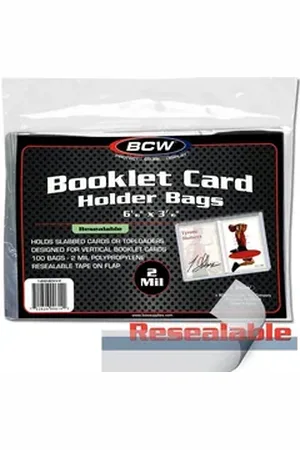 Bcw Supplies Sammelkarte Booklet Card Holder Bags Reseal. verti(100ct)