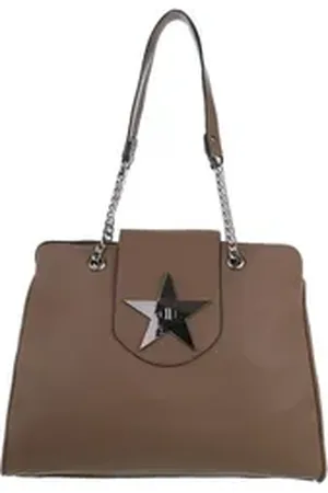 Ital-Design Schultertasche Große, Damentasche Shopper Handtasche braun