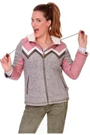 Piz Palü Outdoorjacke Outdoorjacke Damen - BRENNBERG - stein/rosa rosa 42