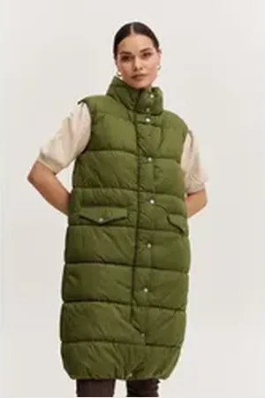 B YOUNG Longweste BYBOMINA WAISTCOAT 2 - 20810086 Modische Longweste mit Steppung grün 36