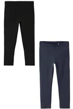 NAME IT Leggings Leggings 2er-Set wadenlang elastisch bequem (2-tlg) NKFVIVIAN CAPRI LEGGING FF NOOS blau|schwarz 110