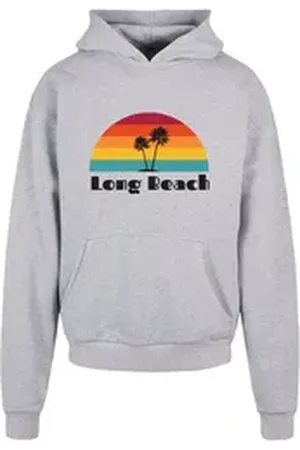 Merchcode Kapuzensweatshirt Herren Long Beach Ultra Heavy Hoody (1-tlg) grau 3XL