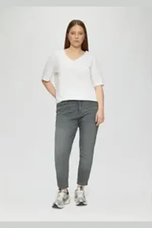 QS by s.Oliver 5-Pocket-Jeans Jeans / Skinny Fit / Mid Rise / Skinny Leg / Super Stretch grau 46