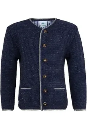 Isar Trachtenjacke Trachtenjacke Kinder - LEWIN - jeansblau blau 152