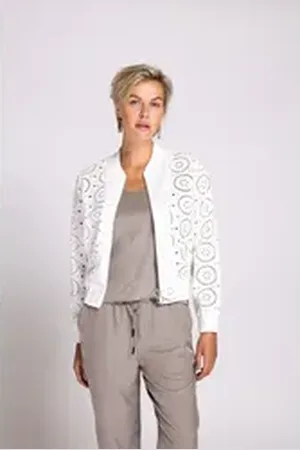 Zhrill Blouson in Unifarbe weiß M