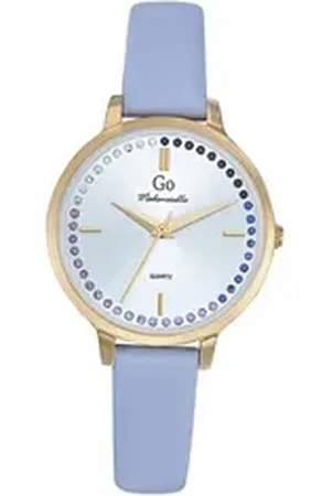 GO Girl Only Quarzuhr Leder Damen Uhr Analog, (Analoguhr), Damenuhr Lederarmband lila, rund, mittel (ca. 32mm) lila