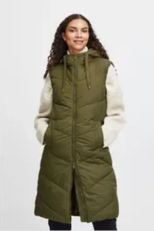 B YOUNG Longweste BYBOMINA WAISTCOAT 6 - 20813366 grün 40