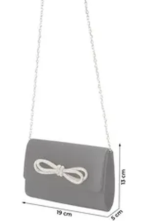 Mascara Clutch (1-tlg) grau|schwarz|silberfarben
