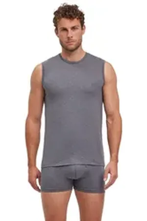 Falke Tanktop 2-Pack (2-tlg) Softe Baumwolle mit Elasthan grau XXL