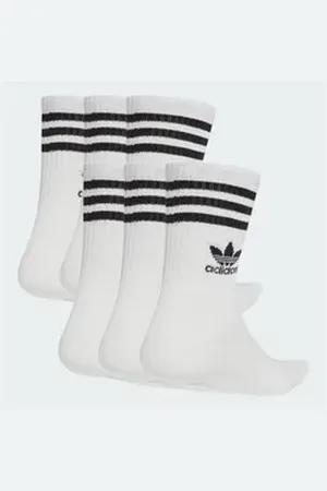 adidas Originals Funktionssocken 3-STREIFEN CREW SOCKEN, 6 PAAR weiß 43-45