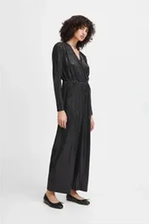 Ichi Jumpsuit IHLOANE JS 20120058 Festlicher Jumpsuit mit Paliettenbesatz schwarz L