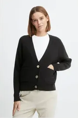 B YOUNG Strickjacke BYMILO VNECK CARDIGAN - 20812788 schwarz S