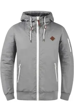 Solid Kurzjacke SDTilly Übergangsjacke mit kontrastfarbenen Reißverschlüssen grau L