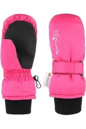 KinetiXx Skihandschuhe Warme Winterhandschuhe Candy Mini für Kinder, (in pink, rosé mit Herzen, grau mit Herzen) Grip, Atmungsaktiv, Kälteschutz, Winddicht, Wasserdicht grau 2