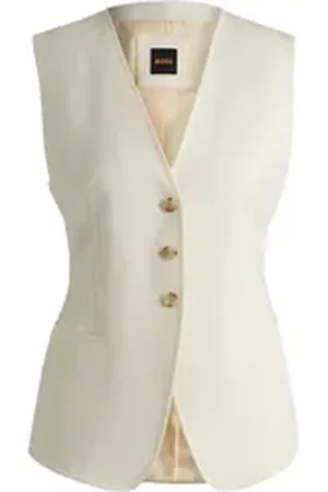 HUGO BOSS ORANGE Jackenblazer C_Javesta (1-tlg) weiß 40