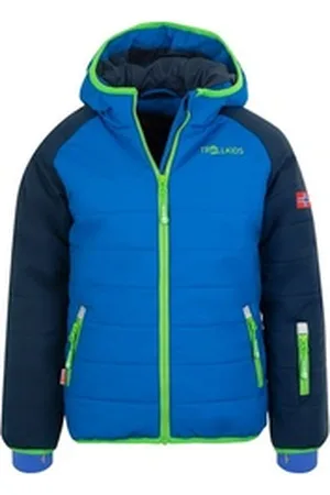 TROLLKIDS Skijacke Hafjell PRO blau|grün 92