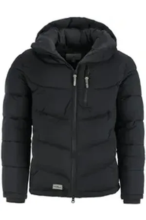 Blue Wave Steppjacke Herren Jacke Jesper - Outdoorjacke gesteppt mit abhnehmbarer Kapuze schwarz 4XL