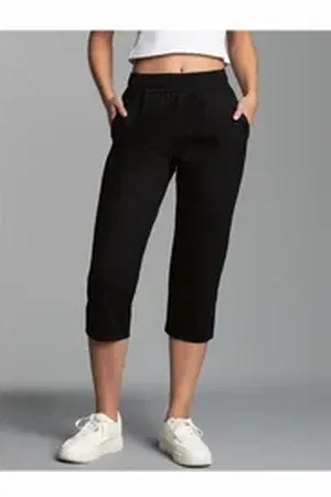 Trigema Jerseyhose 3/4 Freizeithose (1-tlg) schwarz L