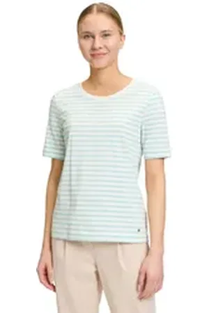 Betty & Co Betty&Co Kurzarmshirt Basic Shirt mit Ringel (1-tlg) Ringel weiß L