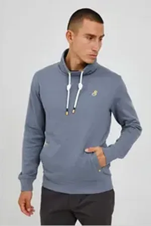 Solid Sweatshirt SDKaan Kapuzenpullover mit kontrastreichen farblichen Details blau M