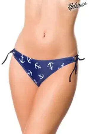 Belsira Bikini-Hose - Badeslip zum Binden - (2XL,3XL,L,M) blau XL