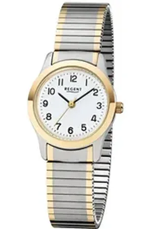 Regent Quarzuhr W0193 - 7565.09.99, Armbanduhr, Damenuhr, Flexband, Zugband, Edelstahlarmband silberfarben