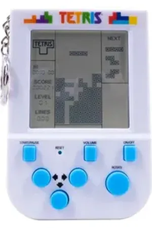 Fizz Creations Schlüsselanhänger Tetris Retro Arcade Spiel Schlüsselanhänger mit Sound