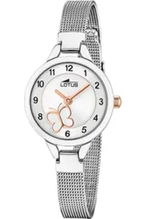 Lotus Chronograph Kinderuhr Edelstahl silber , (Chronograph), Kinder Armbanduhr rund, klein (ca. 25mm), Edelstahl silberfarben