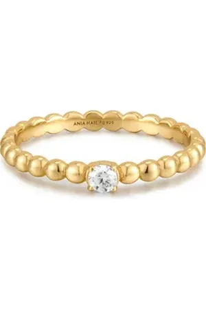 ANIA HAIE Fingerring Damen-Damenring 925er Silber goldfarben 58