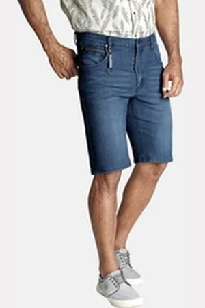 Jan Vanderstorm Bermudas DITMANN aus elastischem Baumwoll-Mix blau XL (58)