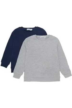 Minymo Rundhalspullover MISweatshirt Boys (2-pack) - 6057 (2er-Pack) Klassisches Sweatshirt grau 92