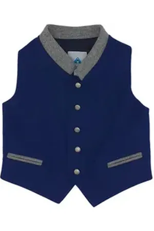 Isar Trachtenjacke Kinderweste - KENNY - marine 110