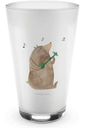 Mr. & Mrs. Panda Glas Bär Lied - Transparent - Geschenk, Glas, Cappuccino Glas, Liebe, Frau, Premium Glas, Vielseitige Nutzung