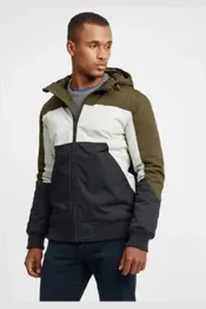 Solid Bomberjacke SDThello Übergangsjacke mit Kapuze in Colorblock-Optik grau L