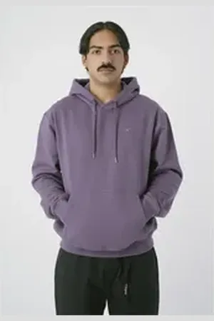 Cleptomanicx Kapuzensweatshirt Ligull Boxy In lässigem Schnitt grau|lila XXL
