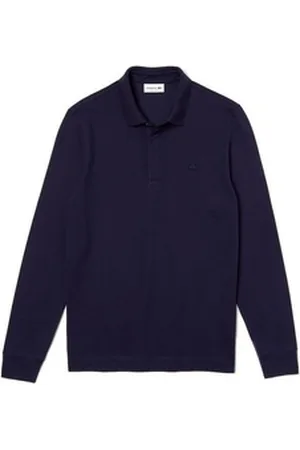 Lacoste Langarm-Poloshirt Herren Langarm Polo CHEMISE COL BORD PH2481 Marine Dunkelblau blau S