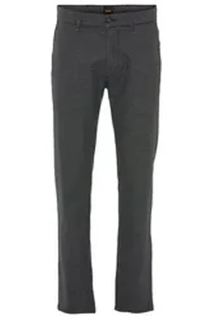 HUGO BOSS ORANGE Chinohose Chino_slim mit ORANGE Markenlabel grau 40