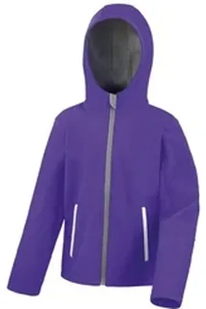 Result Softshelljacke Kinder Soft Shell Jacke für Mädchen u. Jungen - 3 bis 14 Jahre wasserdicht (8000mm) lila S (5/6 Jahre)