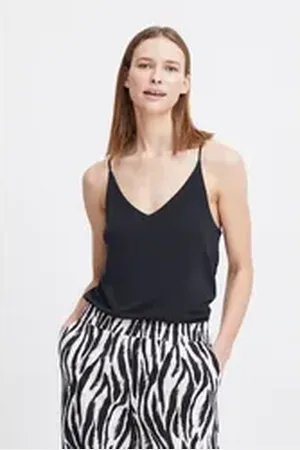 B YOUNG Trägertop BYPERL CAMI TOP - Basic Spaghettitop schwarz L