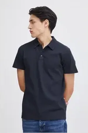 Casual Friday Poloshirt CFTristan 0146 waffle polo shirt modernes Poloshirt mit Knopfleiste blau XL