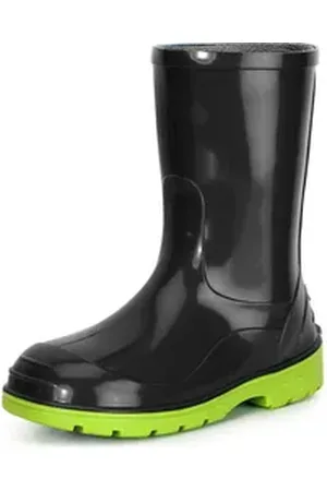 Ladeheid Regenstiefel für Mädchen und Jungen LA-939 Gummistiefel Kinder leicht zu reinigen grün|schwarz 28 EU