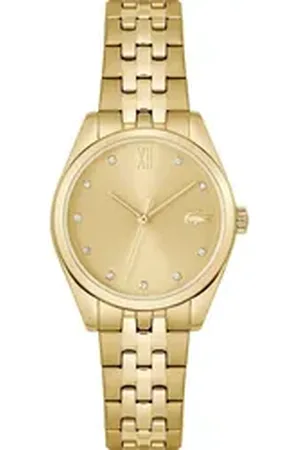 Lacoste Quarzuhr TUILERIE 2001303, Armbanduhr, Damenuhr, Glaskristalle, Edelstahlarmband, analog goldfarben