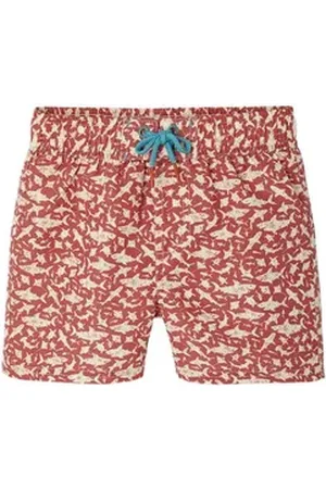 Vertbaudet Badehose Jungen Badehose mit Hai-Motiven rot 86