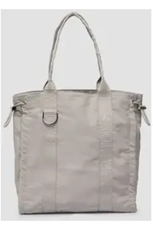 QS by s.Oliver Tragetasche Shopper mit Logo und Kordelzug-Details, Logo grau