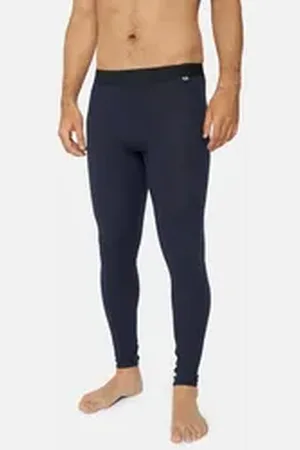 DANISH ENDURANCE Thermounterhose Merino Lange Funktionshose für Herren, atmungsaktiv & temperaturregulierend blau XL