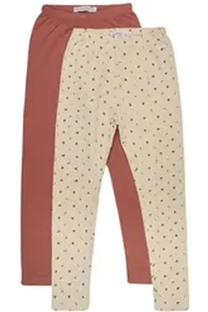Minymo Leggings MISweat Leggings w.AOP (2-pack) - 5900 Gemusterte Leggings beige 92