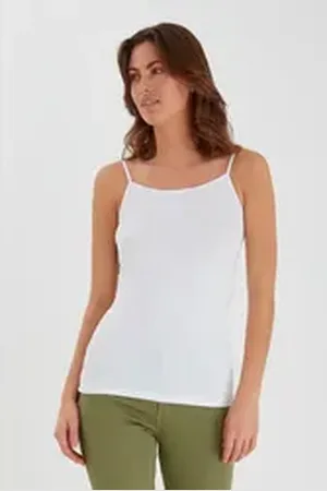 B YOUNG Spaghettitop BYIane strap top - 20805465 weiß XXL