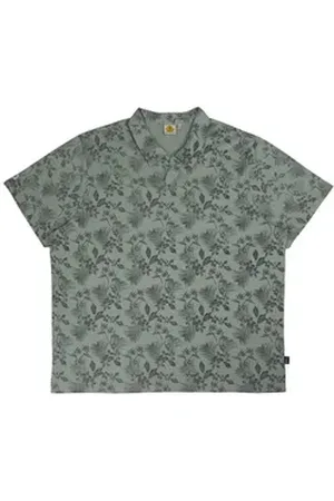 ROADSIGN Poloshirt Botanic AOP (1, 1-tlg., 1) tropischer Print für sommerliche Abenteuer und Urlaubsmomente grün 3XL