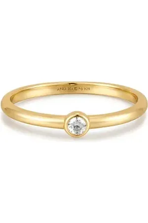 ANIA HAIE Fingerring Damen-Damenring 925er Silber goldfarben 56