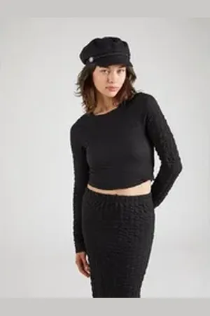 Noisy May Langarmshirt NMZAHARA (1-tlg) Plain/ohne Details schwarz S